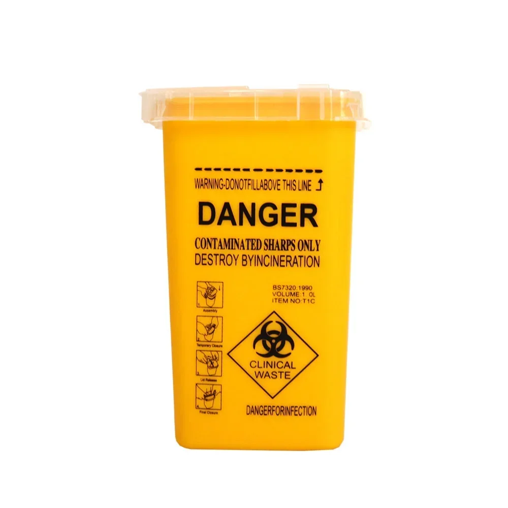 Professional Salon & Barbershop Blade Disposal Container - Secure Razor and Needle Waste Collector