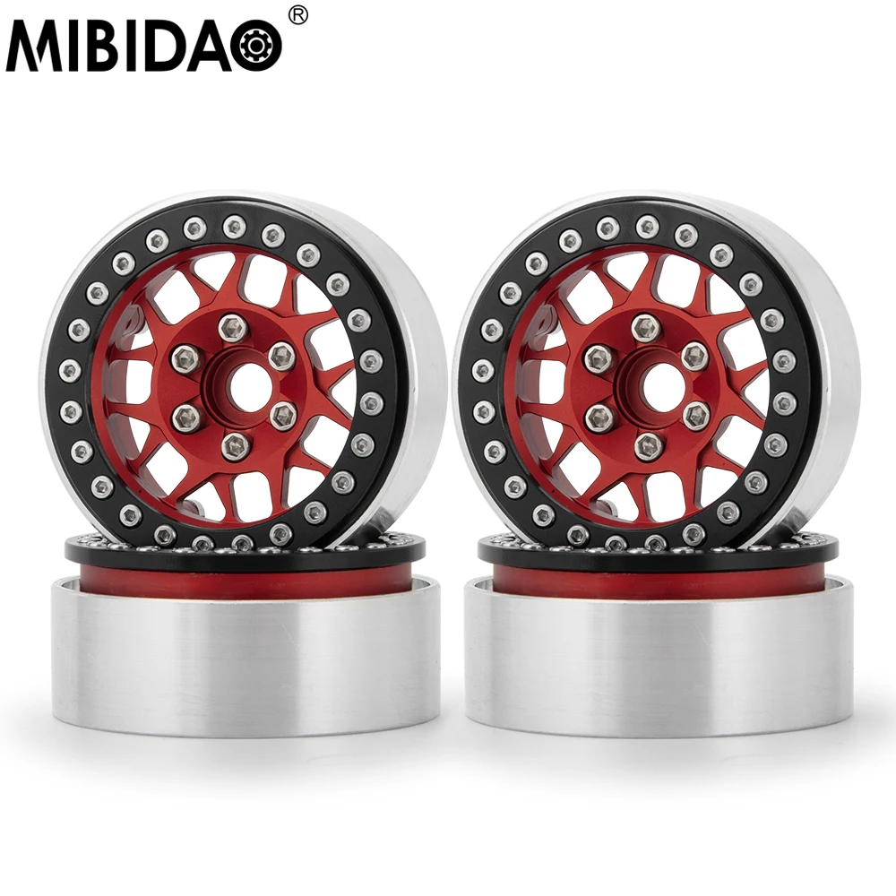 

MIBIDAO 4 шт. RC Rock Crawler металлический Beadlock обод ступицы колеса 1,9 дюймов для 1/10 Axial SCX10 90046 CC01 D90 D110 TF2 TRX-4