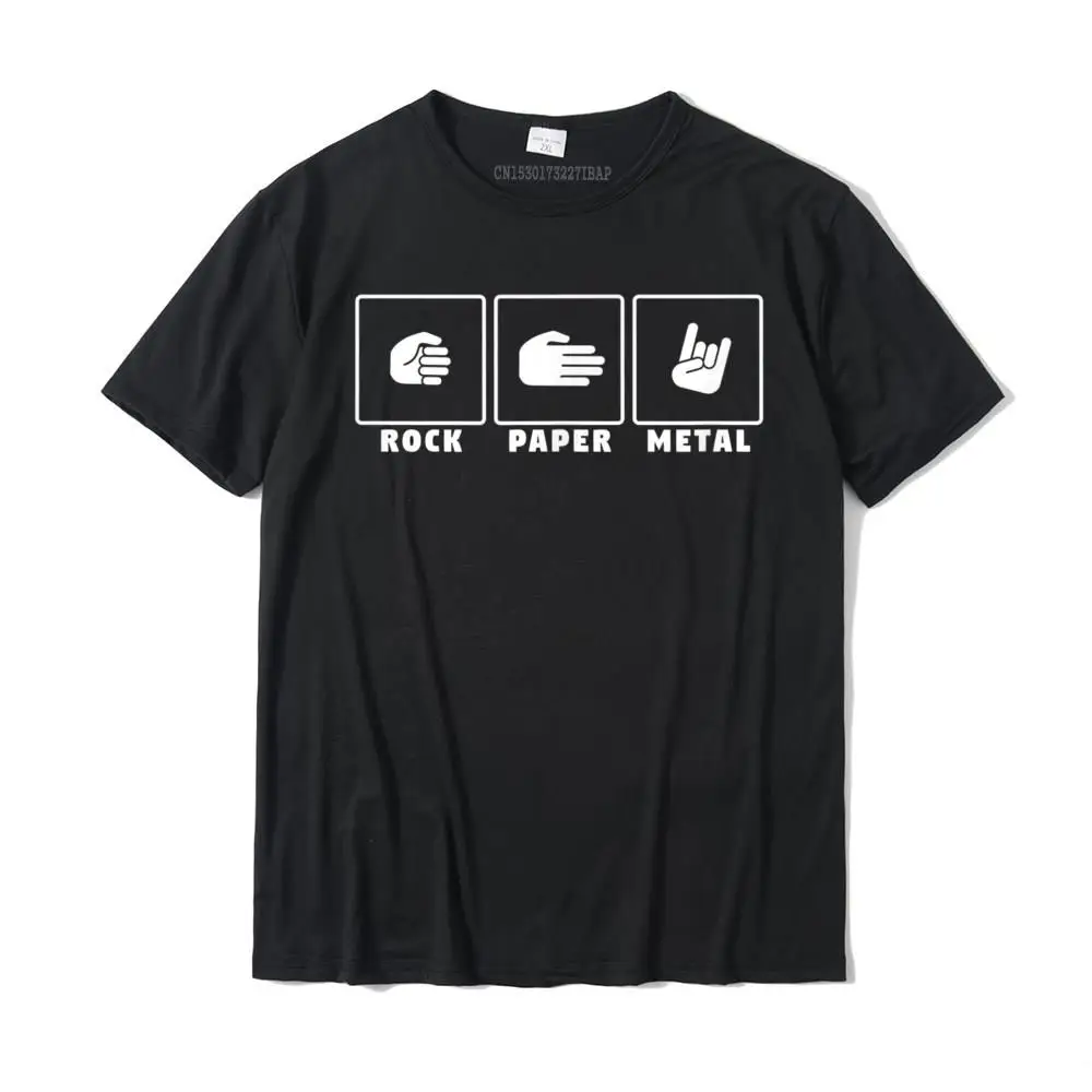

Rock Paper Metal Funny Heavy Metal Music Fan Concert T-Shirt Cotton Tops & Tees For Students Print T Shirts Printed Rife