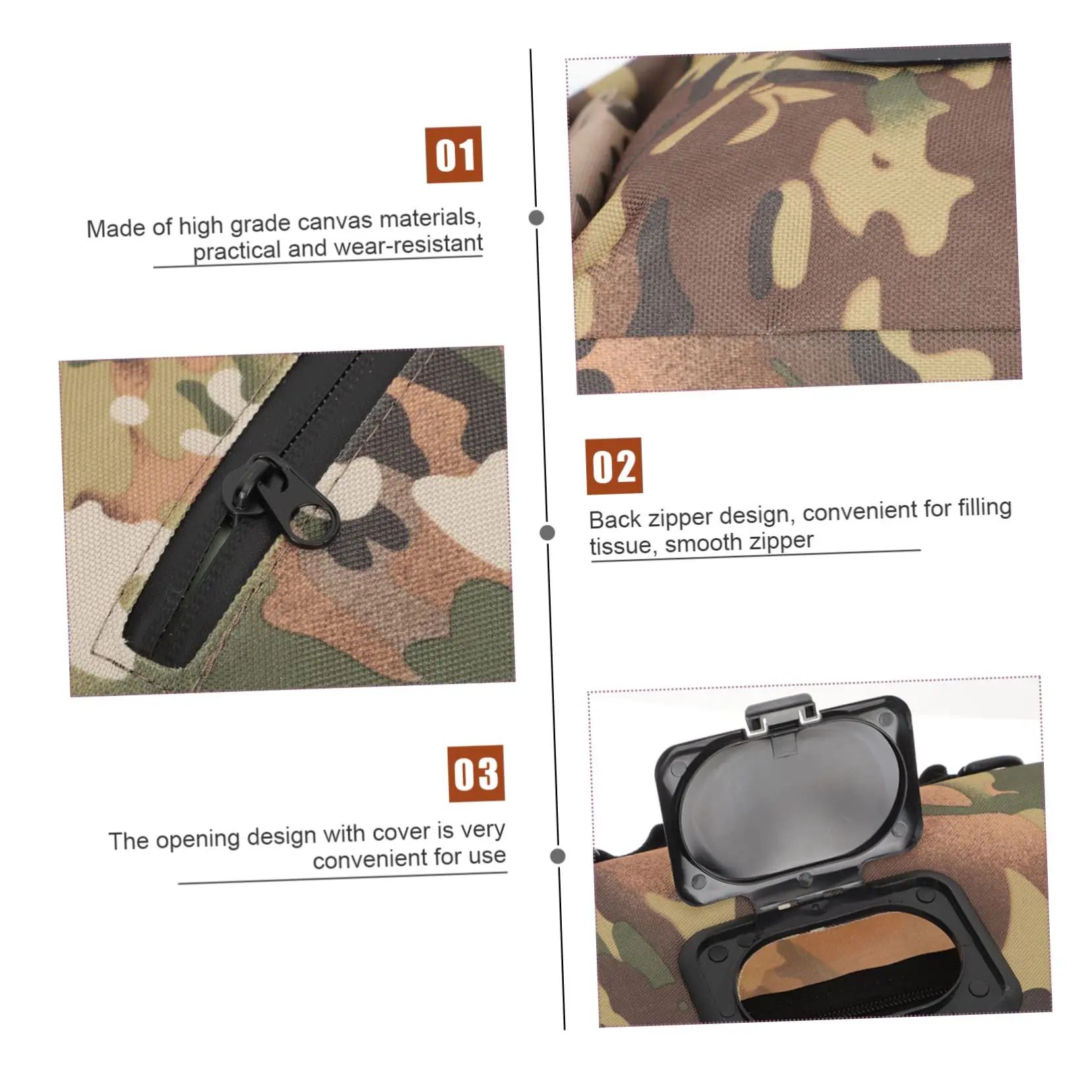 Oxford Cloth Outdoor Wet Wipes Bag Wet Wipes Dispenser Hangable Wet Wipes Container Outdoor Portable Gadgets Kitchen Tissue Hold 3