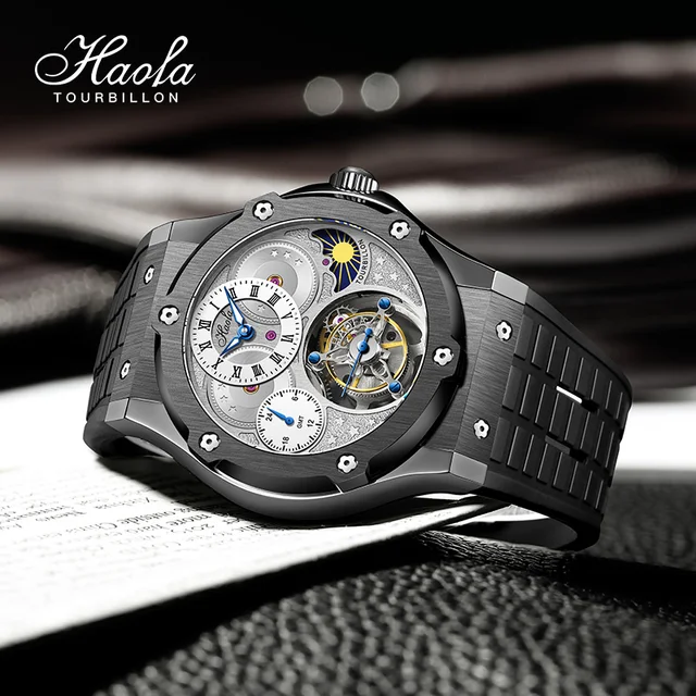 Haofa 1919 GMT Tourbillon, Manual, Sapphire, Day & Night, Waterproof - Image 5