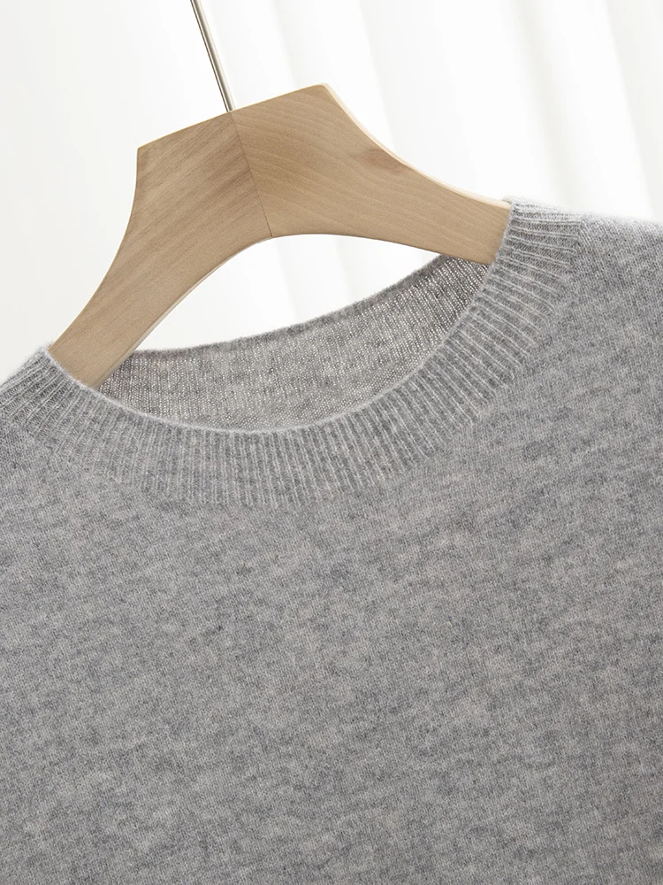 Men Classical T-shirt 100% Merino Wool Sweater O-neck Short Sleeve Pullover Smart Casual Basic Clothing Cashmere Knitwear Tops