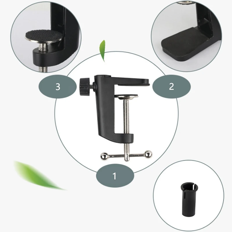 Heavy-Duty Metal Table Mounting Clamp for Microphone Suspension Boom Scissor Arm Stand Holder microphone stand microphone mount clamp