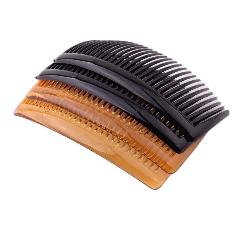 10 pcs lot big basic plastic hair comb teeth hair clips diy hair accessory hair making black colors grandmother combs headwear 4 Pieces/lot Diy Plastic Hair Accessories Pc Big Comb Shining Black Transparent Brown Colors Women Hair Combs