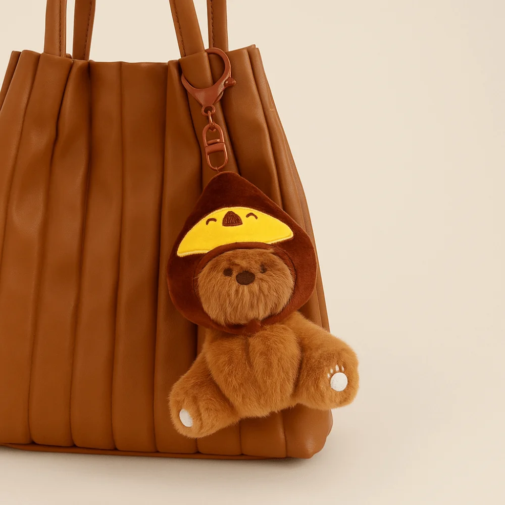 PP Cotton Koala Doll Keychain Fluffy Collection Bear Cartoon Bag Pendant Comfortable Hanging Bear Coala Doll Keyring