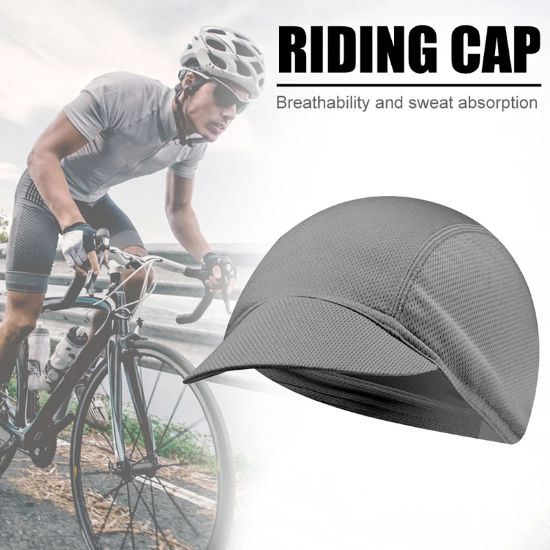 Homem ao ar livre de secagem rápida bicicleta equitação boné malha tecidos respirável cor sólida ciclismo chapéu feminino portátil dustproof sports hat