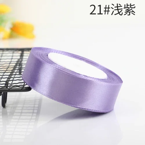 Elegant Silk Satin Ribbons for Crafts & Gift Wrapping - 22m Roll in Various Widths