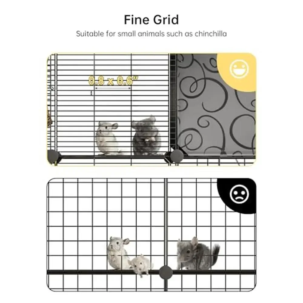 Cat Playpen with Hammock and Toy Ball 3-Tier Indoor Cat Cage 2-3 Cats Easy Assembly Metal Enclosure