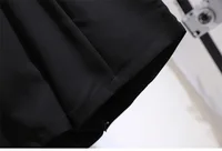 150Kg Plus Size Women's Hip 154 Summer Loose High Waisted Wide Leg Suit Shorts Black 5XL 6XL 7XL 8XL 9XL - Image 6