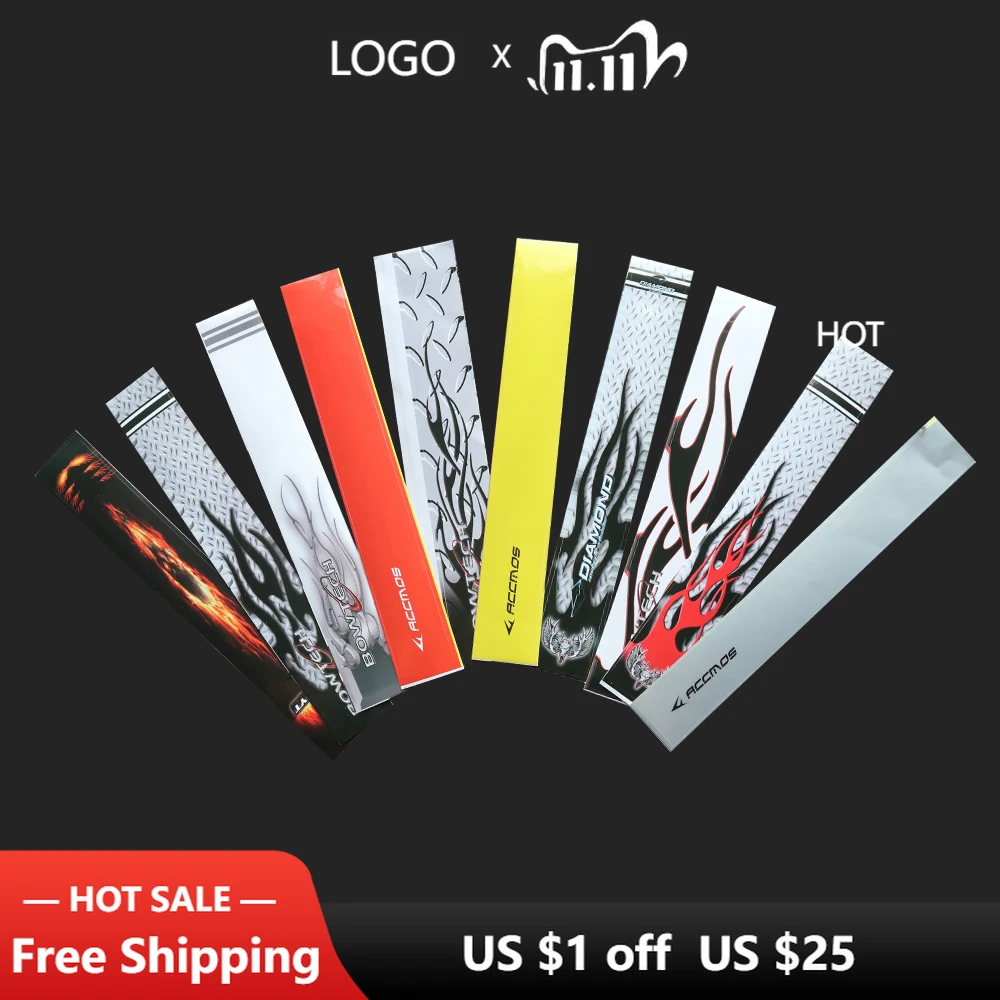 

14 pcs Arrow Shaft Skin Stickers Archery DIY Accessory Adhesive Arrow Wraps For OD 6-8 mm Arrow Accessory