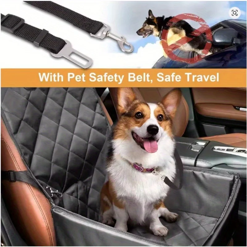 Pet-Friendly 3D Honeycomb Upgraded Pet Car Seat Cover-All-Season All-Weather, Portable Foldable Easy Install