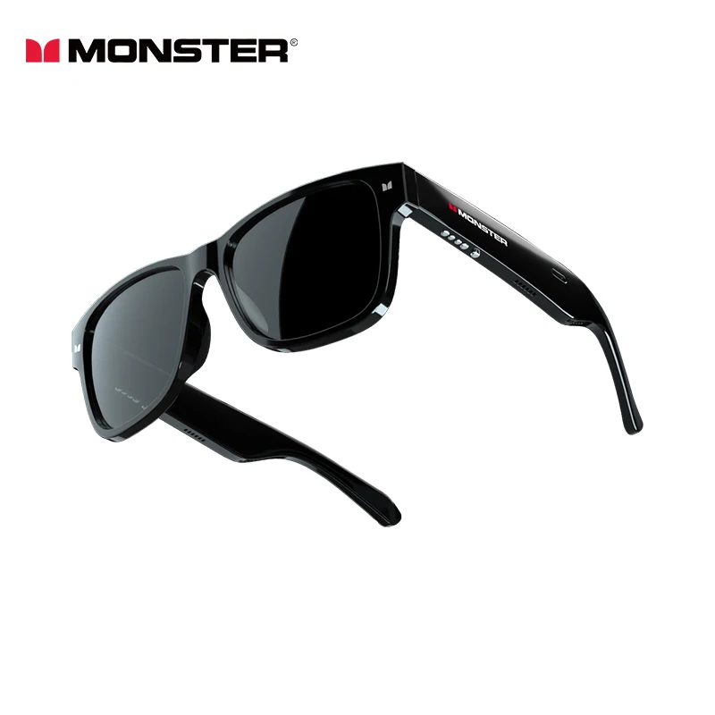 

Monster S01 Glasses Headset Wireless Bluetooth 5.0 Sunglasses Outdoor Sport Earphone Calling Music Eyeglasses Transparent Lens