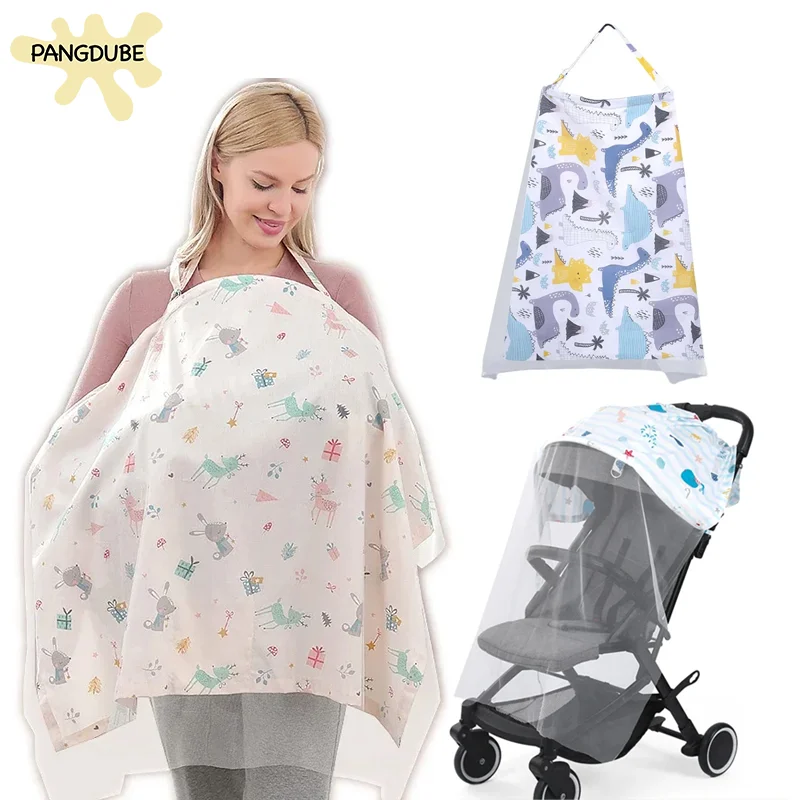 Large Nursing Cover for Breastfeeding Towel Mosquito Net for Stroller Cover Outdoor Privacy Apron Mom and Baby Nursing Towel