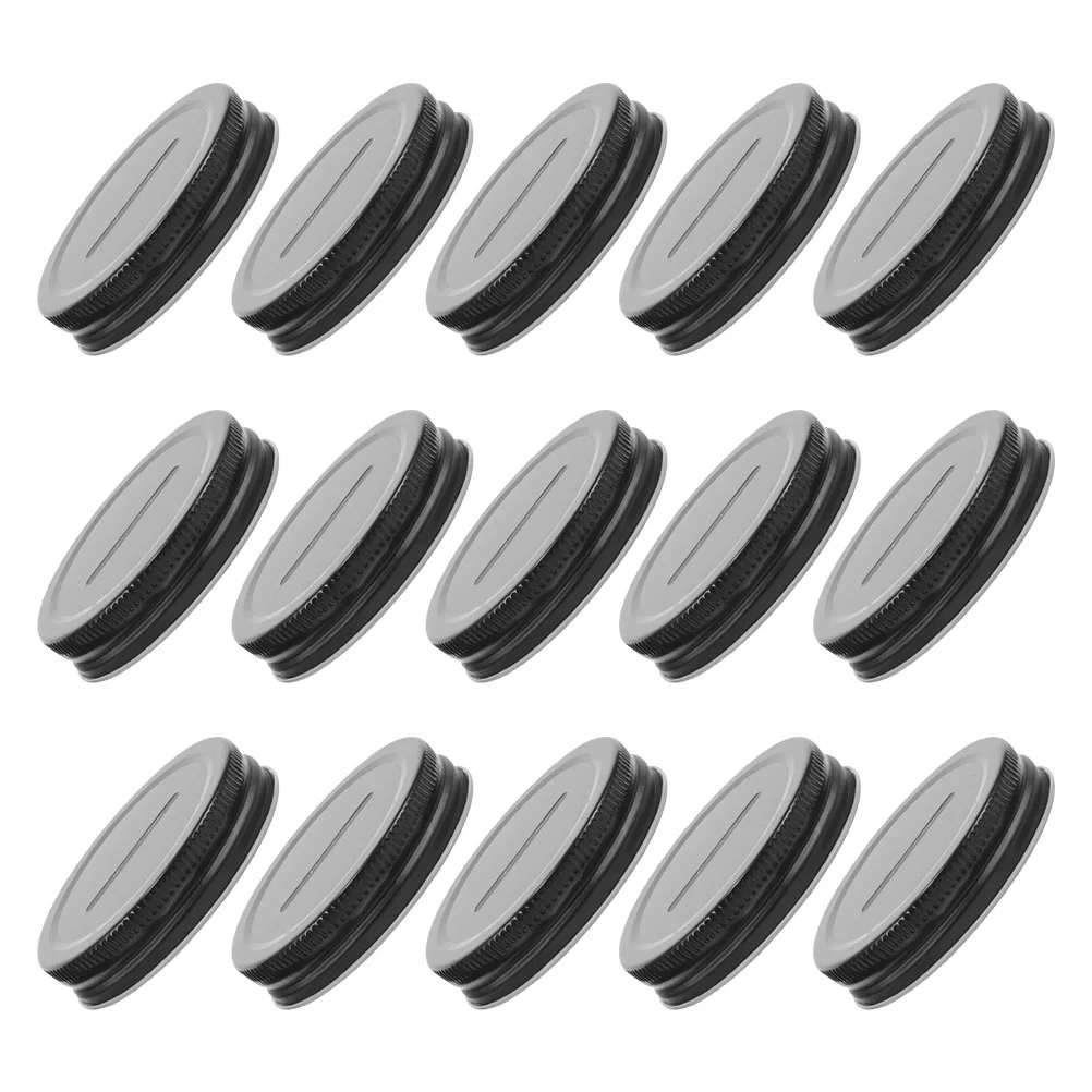 15pcs Mason Piggy Bank Lid Coin Bank Mason Jar Lid Glass Bottle With Lid Tinplate Piggy Bank Metal Coins Coin Bank Lid Insert Ac 6
