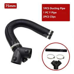 60mm/75mm Car Heater Air Outlet +Parking Heater Air Vent + Ducting Y Branch + Hose Clip For Parking Diesel Heater Replacement