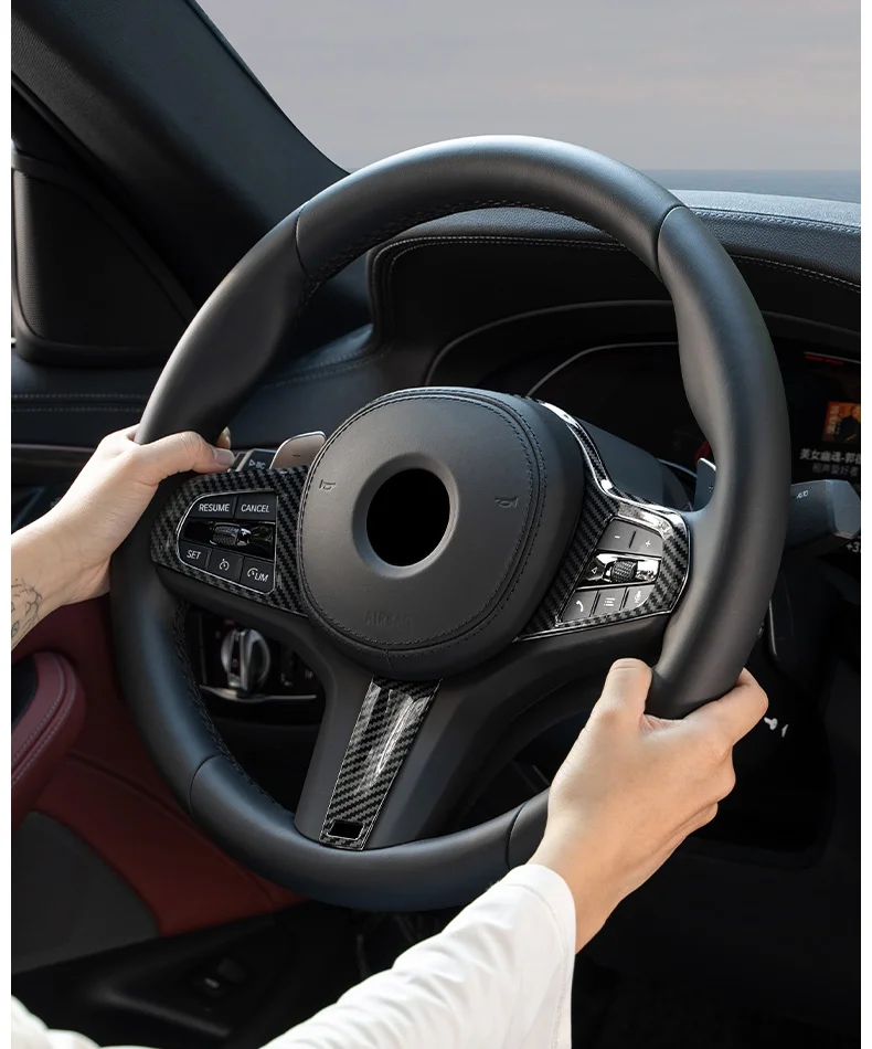 Auto Styling Lenkrad verkleidung Abdeckung Aufkleber Dekoration Zubehör für BMW G30 G38 G20 G28 G26 G32 6GT G01 G02 G05 G06 x3x4 x5x6 – Detail 18
