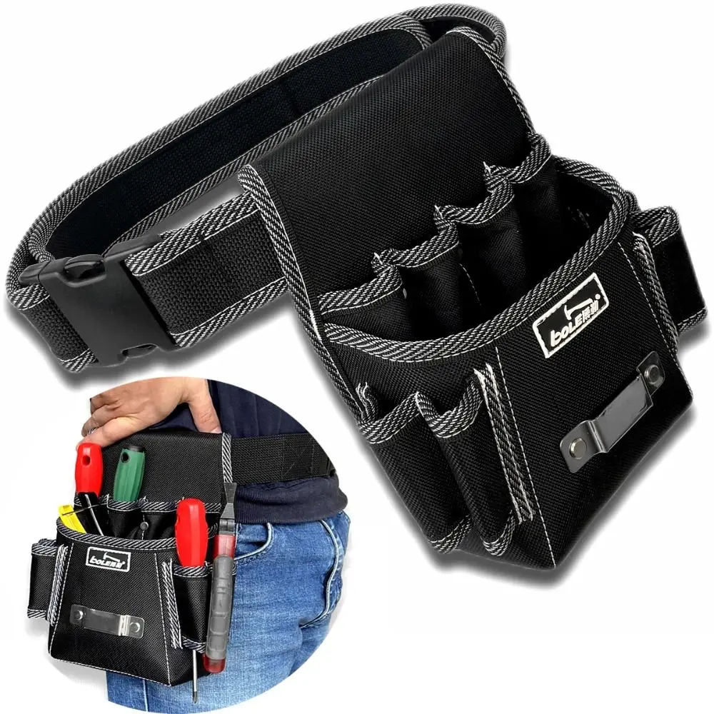 Large Capacity Tool Bags Portable Water Proof Oxford Cloth Electrician Waist Bag Wear-resistant Toolkit Pouch