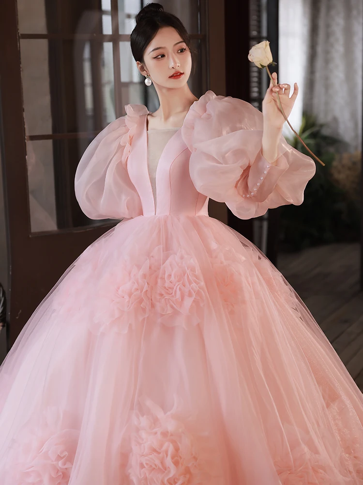 Long Sleeve Blush Wedding Dresses Plus Size Long Sleeve Blush Lace