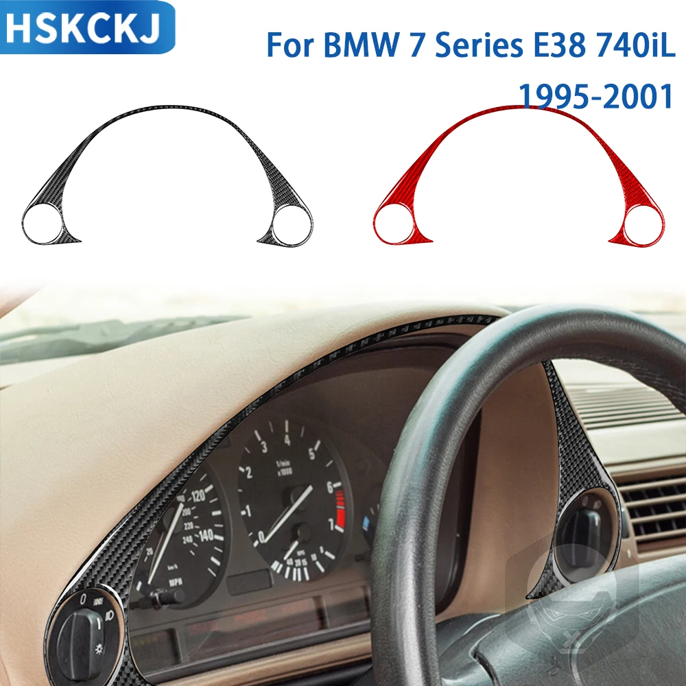 

Аксессуары для BMW 7 серий E38 740iL 1995-2001 углеродное волокно интерьер автомобиля Спидометр приборная панель декоративная наклейка