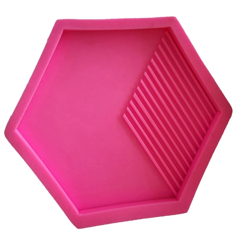 

Hexagon Geometric Concrete Tray Wall Tile Brick Silicone Mold Background Decoration DIY Cement Plaster Mould Dropship