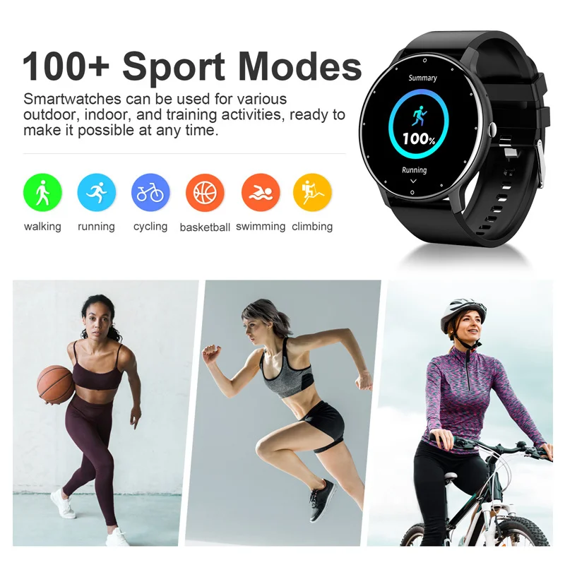 LIGE Smart Watch Women Men Full Touch Screen Bluetooth 5.2 Call Waterproof Watches Sports Fitness Tracker Factory IP67 ZL02 New 3