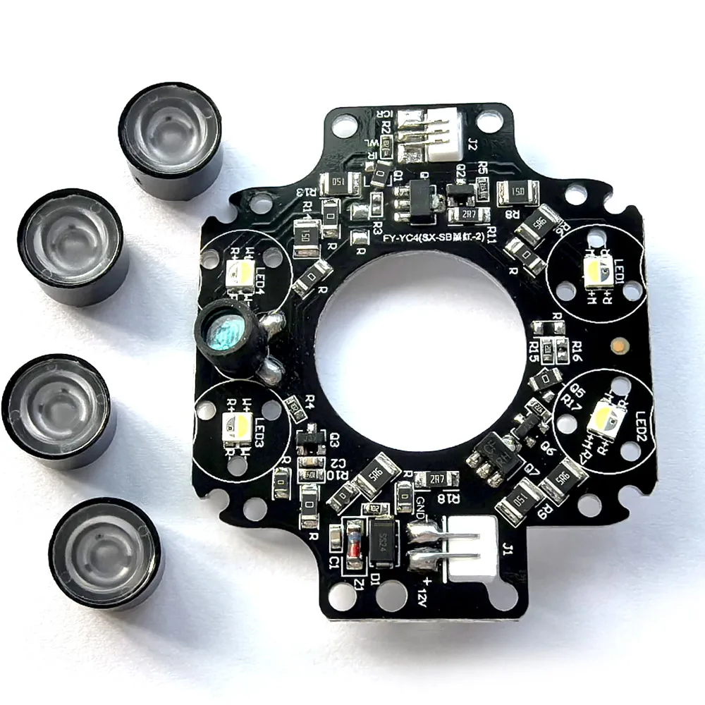 4 LEDs Array Infrared 90 Degrees Bulbs 850nm IR Board Illuminator For CCTV Camera infrared led board