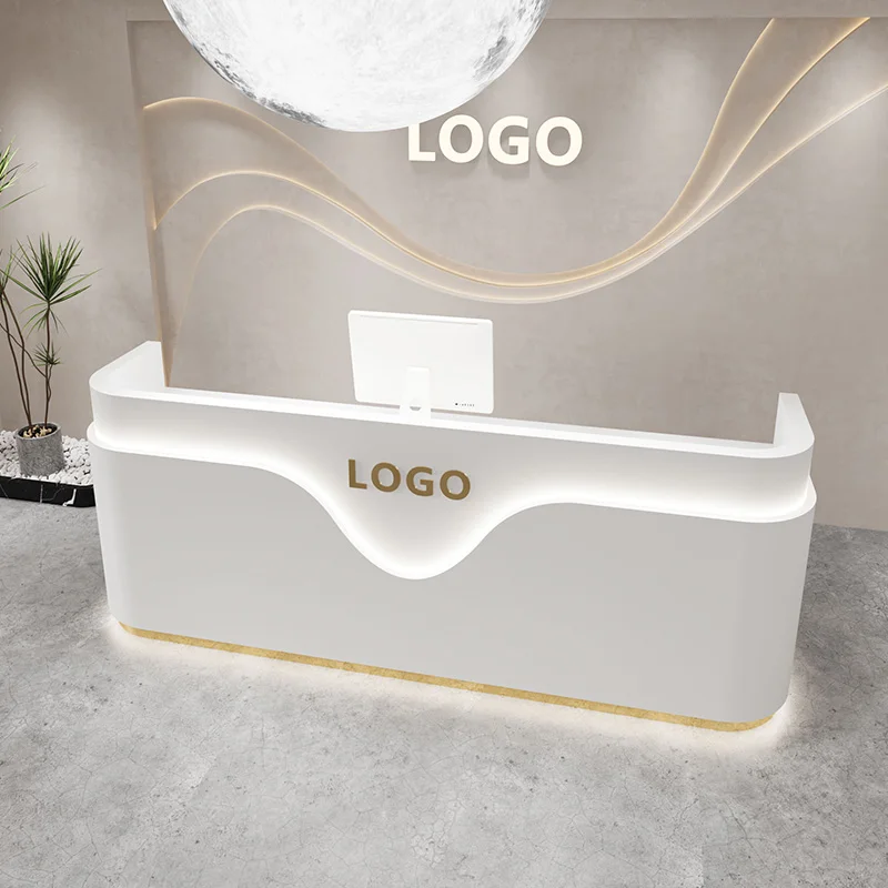 Gaming Reception Desk Front Church Pulpit Restaurant Service Desk Rostrum Coffee Scrivanie Per Ufficio Moderno Wood Furniture custom pure wood pulp custom package napkins paper disposable cocktail napkins soft white tissue napkin for restaurant