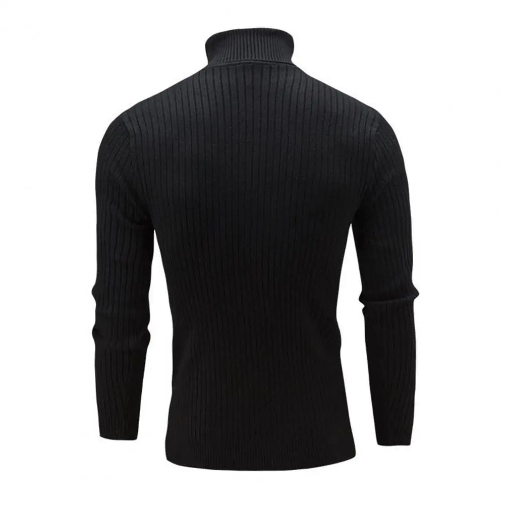 Description Picture 4 of itemTurtleneck Tee for Layering Stylish Layering Option Slim Fit Men's Turtleneck Sweater for Autumn Winter Solid Color for Winter