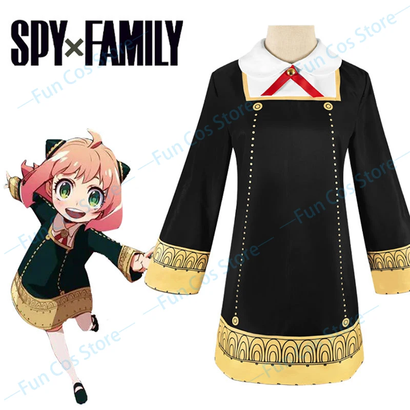 Anime Spy X Family Anya Forger Cosplay Costumes Hat Cloak Pink Wig Hairpins Dress Pants Cape Beret Cap Imperial Scho