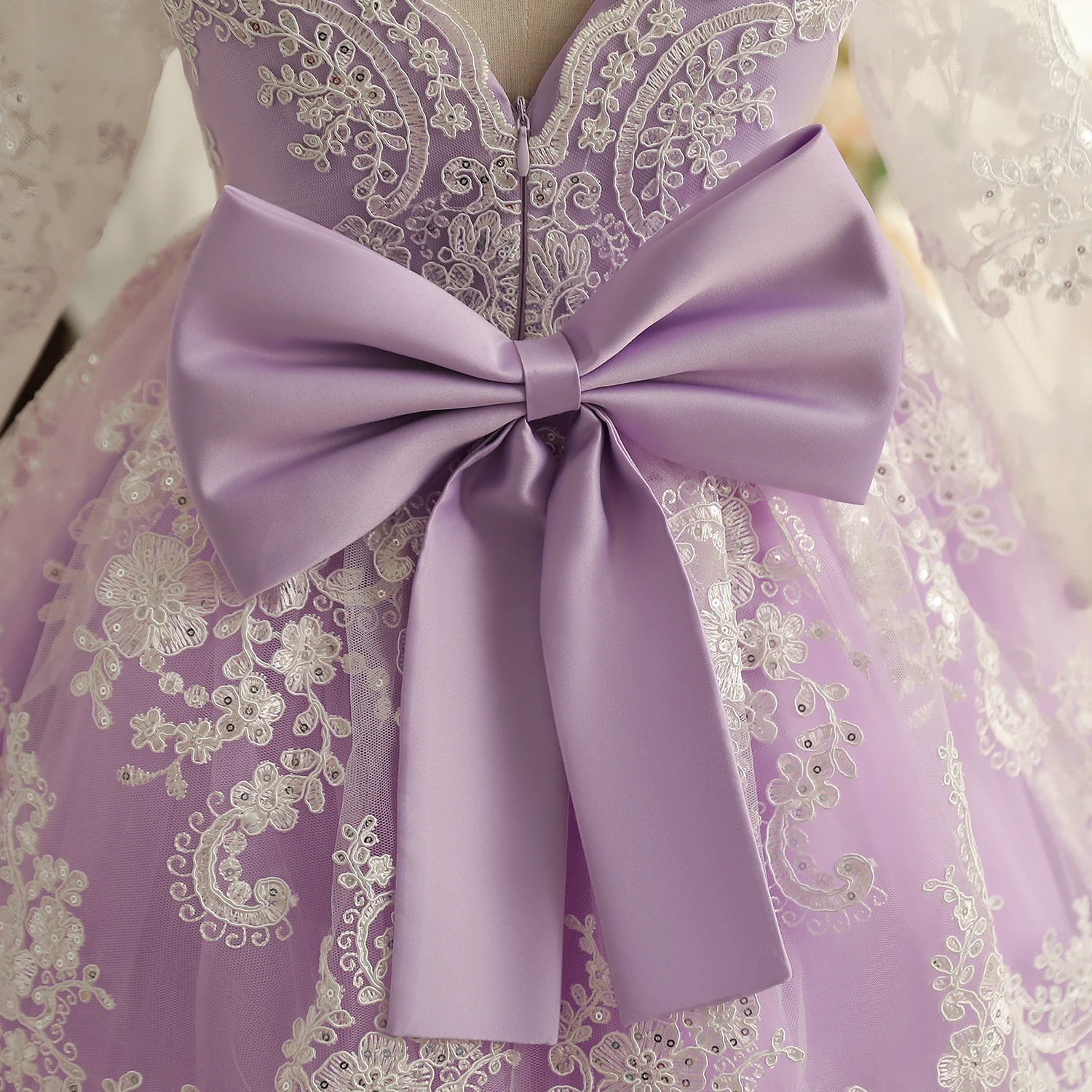 Girls Dress Baby Girl Dress 1-5Years Cute Baby Girl Princess Dress Toddler Girl Embroidery Floral Lace Brithday Party Big Bow Prom Tutu Costume