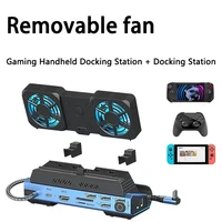 PD3.0 SD/TF RJ45 Detachable Fan steamdeck ROG switch gaming docking station docking stand with M2 hard drive enclosure 4K/60Hz 2