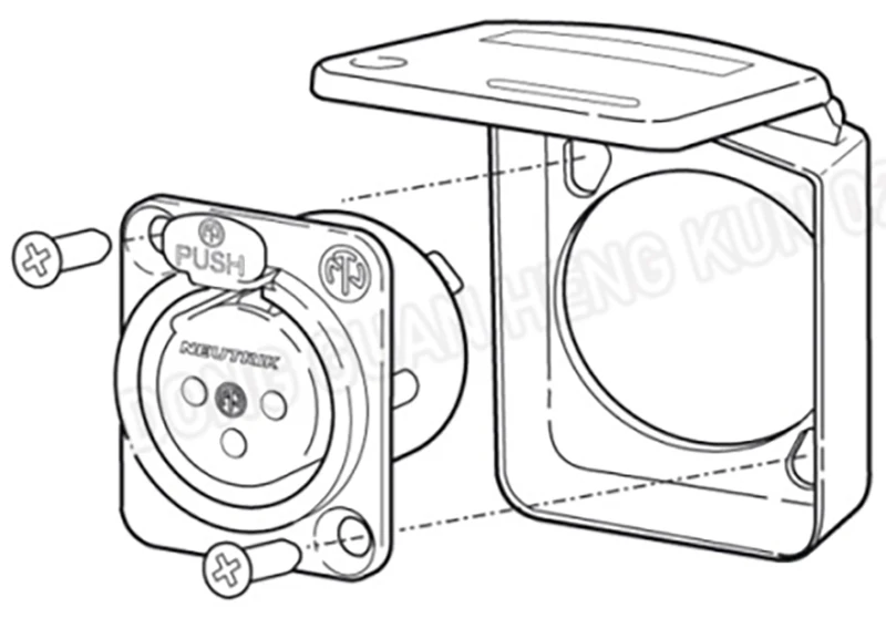 Faltbare D-förmige XLR-Stecker-Staubschutzkappe – wasserdichte IP42-Schutzkappe, staubdichtes Spritzschutz-Kunststoffzubehör – Detail 1