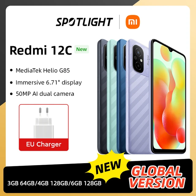 Redmi 12C 大型 6.71 インチ HD 4GB 128GB