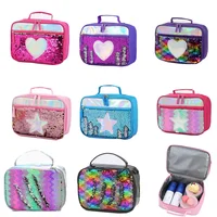 New Sequin Thermal Bag Children's Handheld Lunch Bag, Sequin Lunch Bag, Aluminum Foil Thermal Bag, Fresh Student Supplies 1