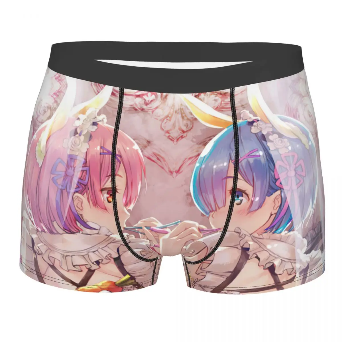 

Ram Rem Girls Maid Re Zero Anime Natsuki Subaru Underpants Homme Panties Male Underwear Print Shorts Boxer Briefs