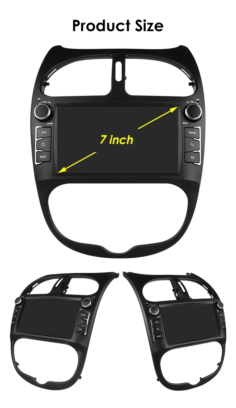 2G+64G Autoradio Android Pour Peugeot 206/206CC 2001-2016 Cirteon C2 Carplay Sans Fil