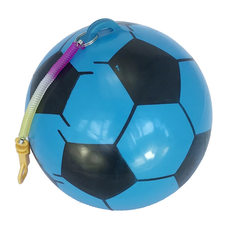 Children Game Bouncing Balls With Chain Kids Entertainment Play Portable 22cm Inflatable Soft Ball Toys