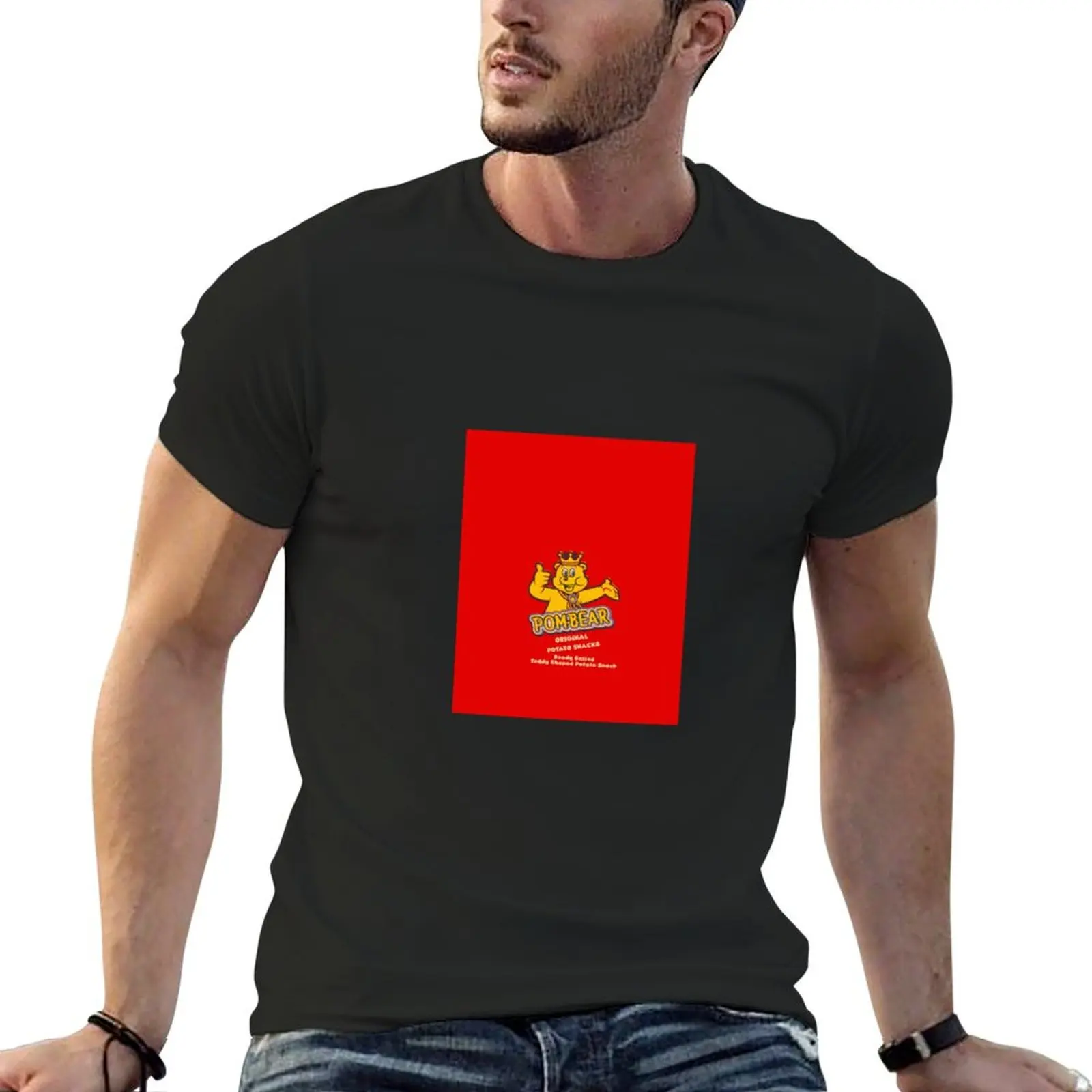 

Pom Bear Potato Snacks design Graphic T-shirt boys animal print tees Short sleeve tee Blouse mens t shirt