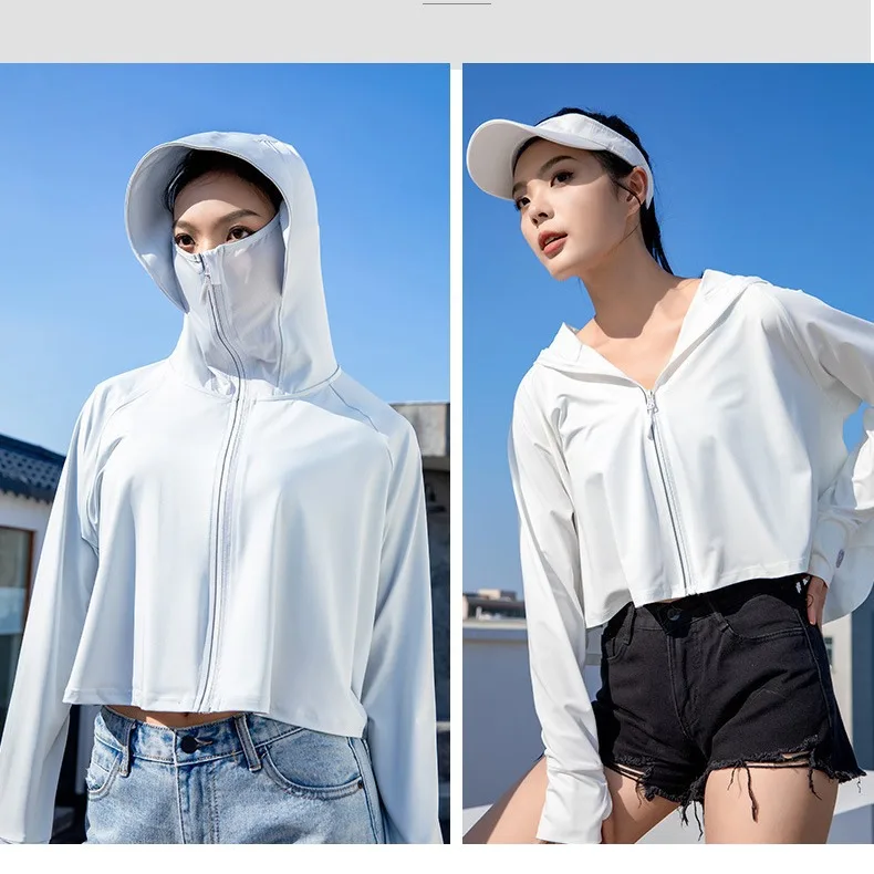 Ice silk sunscreen women's UPF50+UV sunscreen clothing female skin jacket