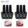 NAILCO 15ml 6pcs/Set Gel Nail Polish Kit Semi Permanent UV LED Gel Varnishes Soak Off Nail Lacquer Base Top Gel Nail Art Varnish 5