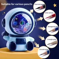 1pc Astronaut Cartoon Pencil Sharpener Students Pencil SharpenerHand Crank Manual Sharpener Cartoon Pencil Cutter For SchoolStat 2