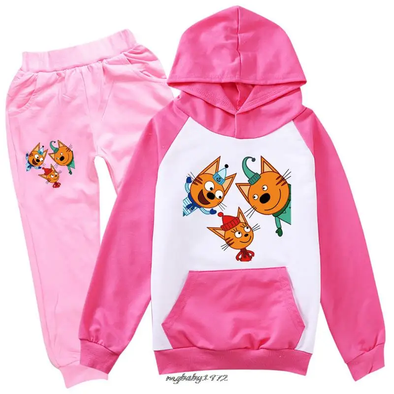 Fashion Cute Clothes Sets Kid-E-Cats Clothes Kid Felpe Con Cappuccio Pantaloni 2 Pezzi Set Neonate Abiti Ragazzi Holiday Felpe Con Cappuccio Suit