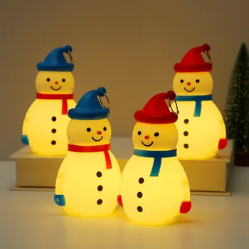 Christmas Decorations Led Lamp Children's Portable Night Lights LED Snowman Pendants Lights Christmas Lights Backpack Decoration 2