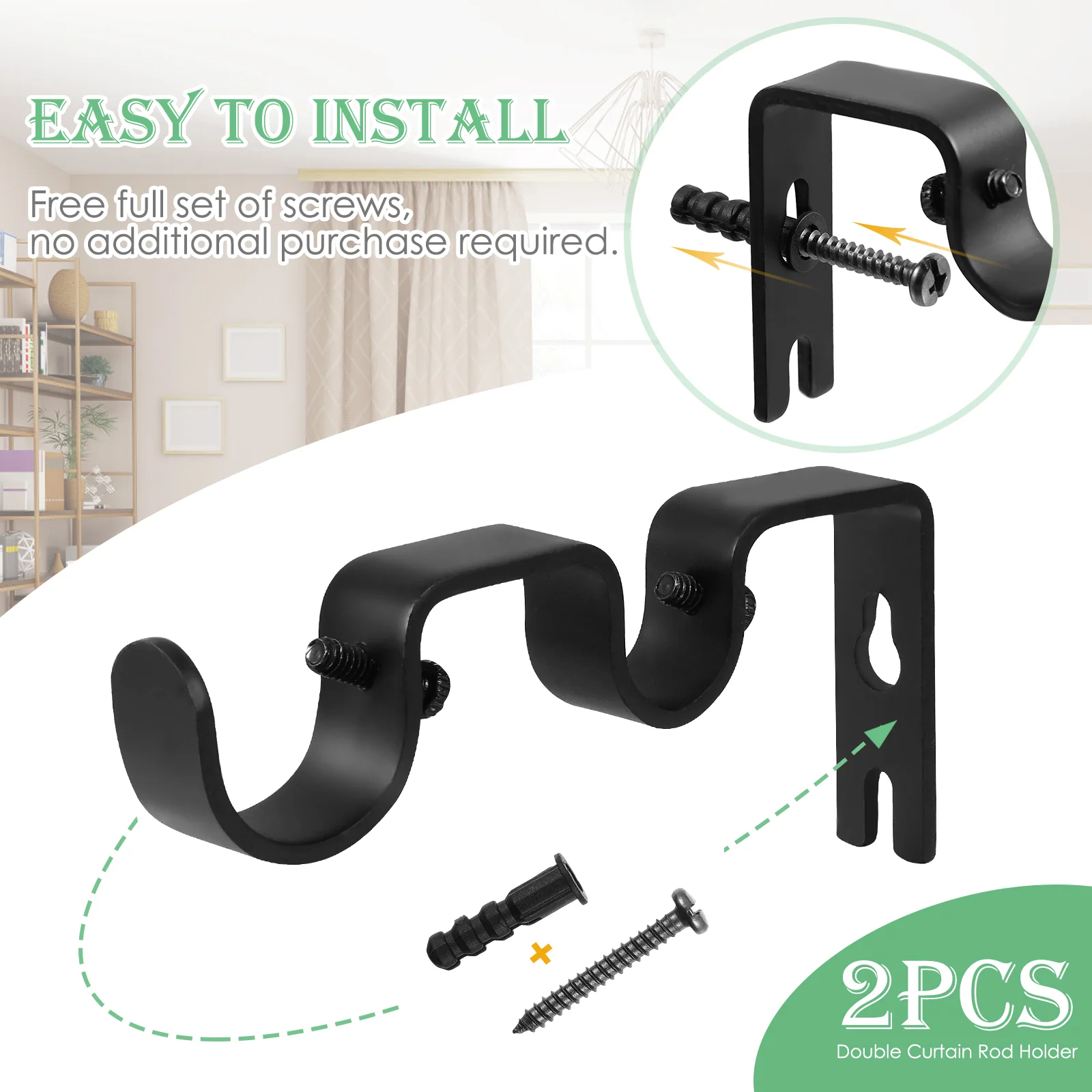 Curtain Pole Bracket Rod Accessories For Home