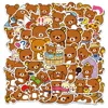 50/100PCS Kawaii Rilakkuma Bear Cute Cartoon Stickers for Guitar DIY TOY Bicycle Skateboard Laptop Luggage Decor 2