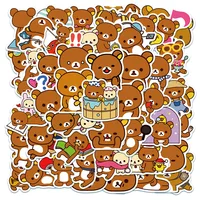 50/100PCS Kawaii Rilakkuma Bear Cute Cartoon Stickers for Guitar DIY TOY Bicycle Skateboard Laptop Luggage Decor 2