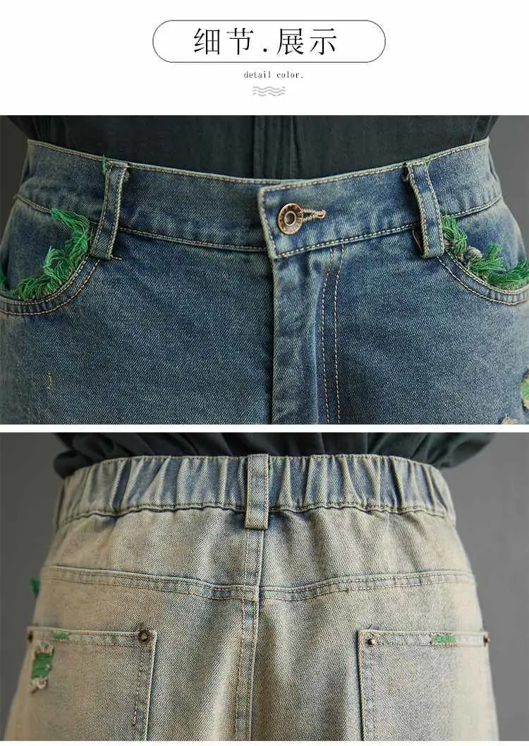 Calças de Brim Roupas de Moda Streetwear Femininas Capris Calças Largas Perna Calça Mulher Coreana Jeans Jean Grande Roupas Baggy 19 Computers & Electronics