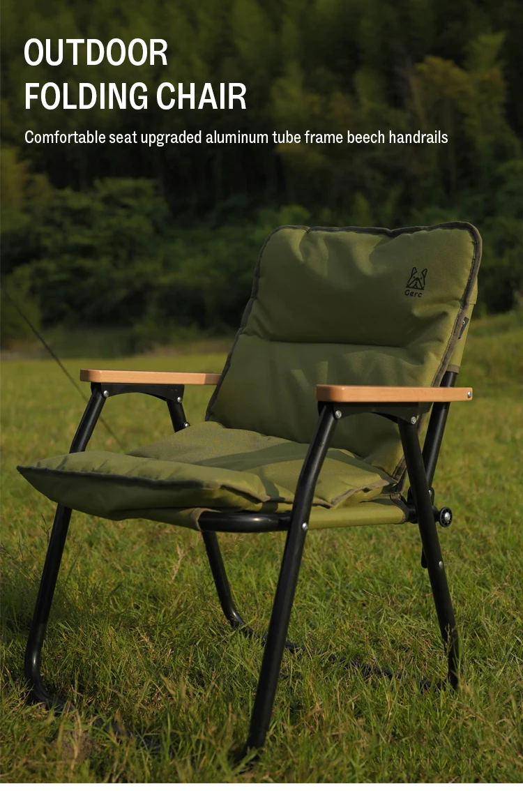 Description Picture 2 of itemGERC Double Outdoor Aluminum Folding Chair Picnic Camping Portable Back Fishing Stool Kermit Chair