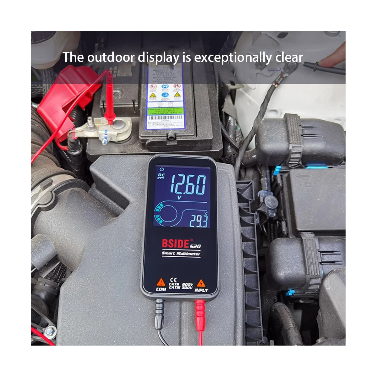 

BSIDE S20 Digital Multimeter LCD 3 Results Display 9999 Counts Auto Range Voltmeter Rechargeable