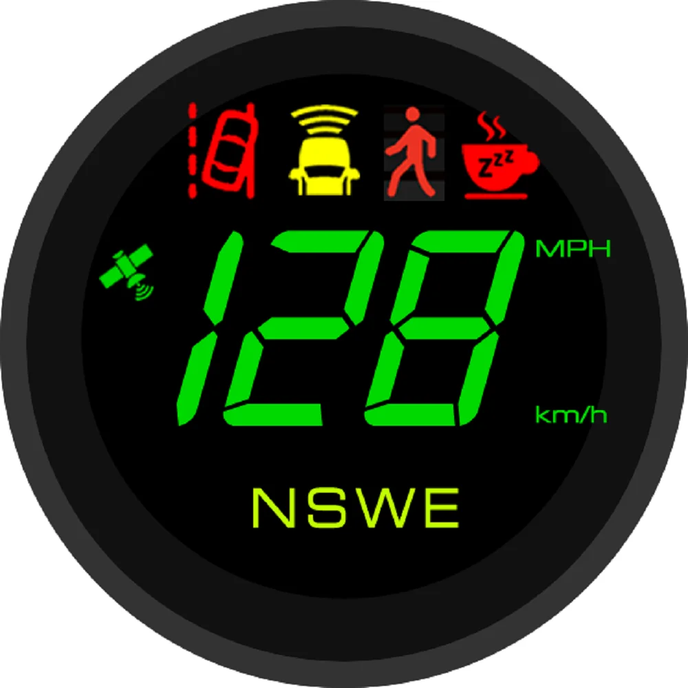 ׽  ڵ   ÷, GPS ӵ, AI 浹 溸, Ʈ ķ, 12V, 24V, 2-3/4 ġ, 0-299 KM/H MPH